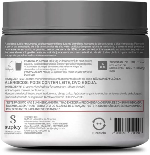 Max Titanium Creatina - Suplemento alimentar de creatina em pó, 300g - Imagem 2